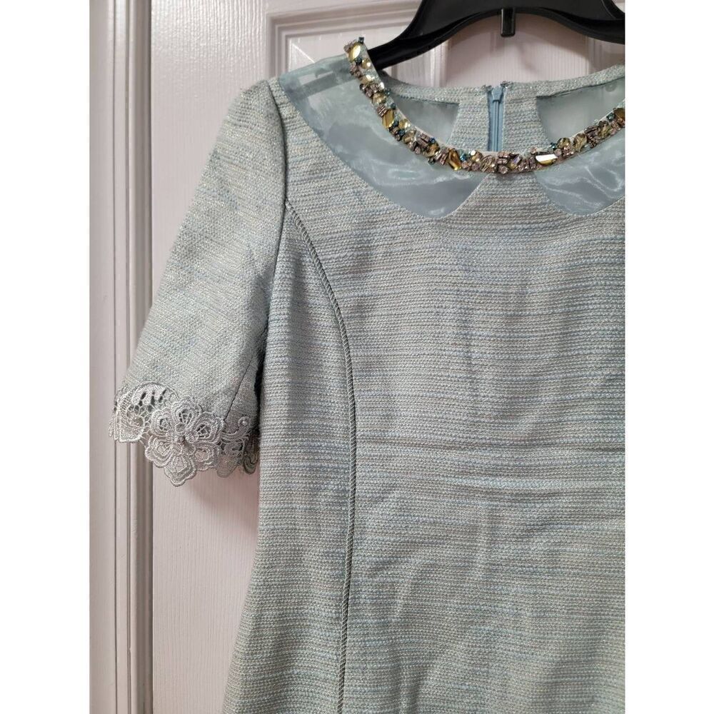 Mioni Rosa Rhinestone Tweet Mini Dress M - Picture 4 of 11